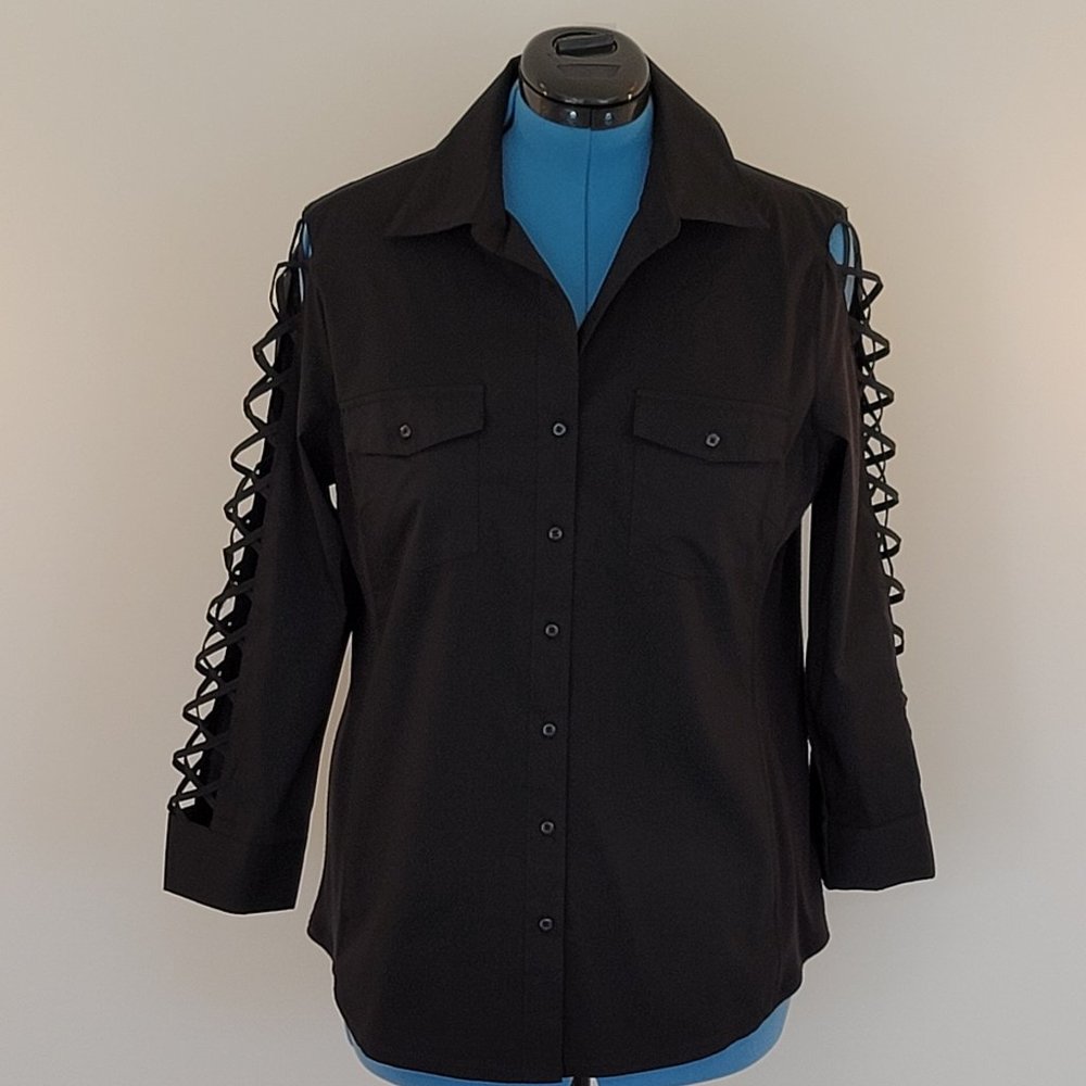 Chic Mixed Media Top Perfect for Casual Nights Out